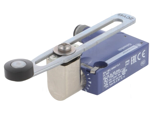 Eindschakelaar; NO + NC; 6A; max.250VAC; max.250VDC; IP66; XCMD Eindschakelaar; NO + NC; 6A; max.250VAC; max.250VDC; IP66; XCMD